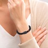 Frodete 2Pcs Zodiac Bracelet for Men Women,8mm Natural Black Onyx