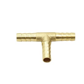 3 Pcs Brass Hose Barb Tee Fitting,T Barbed Hose Fittings, 1/4" x 1/4" x 1/4" 3 Ways Hoses Connector for Water/Fuel/Air