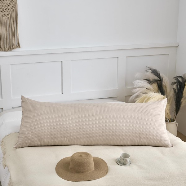 TSUTOMI Soft Waffle Weave Body Pillowcase 20" x 54", No