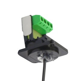 FENGHAISHUN RJ11 D-Type Keystone Telephone Jack Modular Panel Crimping Data Female Connector Ethernet Extender RJ11 6P4C D-Type Panel Mount CAT3 Terminal Solderless Adapter Black with Screws