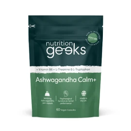 Nutrition Geeks Ashwagandha KSM 66 Complex – 3000mg Enhanced with L-Tryptophan & Vitamin B6 - 60 Capsules(2 Month Supply)