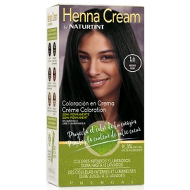 Naturtint | Henna Cream | Semi-Permanent Colouring Cream without Ammonia | +90% Natural Ingredients | Up to 12 Washes | 1.0 Black | 110 ml