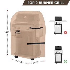 Grill Cover，32 inch Waterproof Weather Resistant BBQ Gas Grill Cover for Weber Spirit Char-Broil Performance,No Fading Within 2 Years