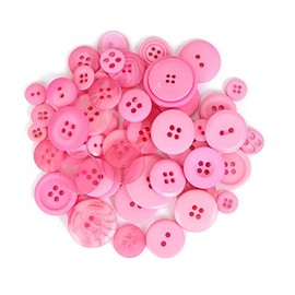 60g Assorted Light Pink Buttons for Crafts | Sewing Scrapbooking Card Making
