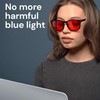 Gaoye Black with Red Lenses Blue Light Glasses for Computer