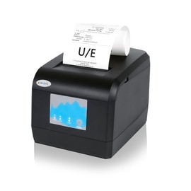 ZYWELL Thermal Receipt Printer, ZY908 Pos Printer 80mm with Auto Cutter Support Cash Drawer for Restaurant Kitchen,USB Ethernet Port Support Windows/Mac/Linux, No Square/Shopify(Black)