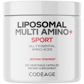 Codeage Suplemento Multi Amino+ Bcaa y Eaa, Los 9 Aminoácidos Esenciales, Píldoras de Aminoácidos de Cadena Ramificada en Forma Libre Deportivo, Pre y