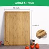 GarveeHome 24"x18" Bamboo Cutting Boards, Extra Large Wood Cutting Board