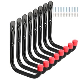 Garage Wall Hooks 8 Pack Heavy Duty Ladder Storage Hooks (19cm x 17.5cm)