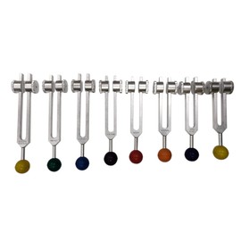 Radical 8 Chakra & Soul Purpose Cosmic Weighted Healing Tuning Forks With Rubber Balls