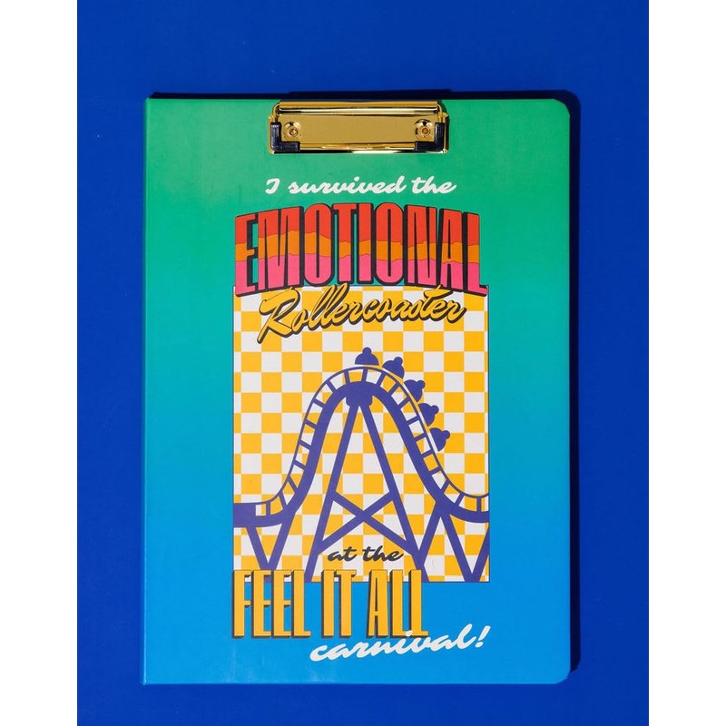 ban.do Clipboard Folio with Lined Notepad, Padfolio Features Metal Clip,