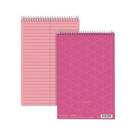 Spiral Steno Notebook, Gregg Rule, 6 x 9, Pink, 4 80-Sheet Pads/Pack, Sold as 1 Package, 4 Each per Package