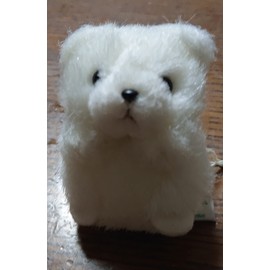 Takenoko 48544 Mini Kids Keychain, Bear, White, Plush Toy