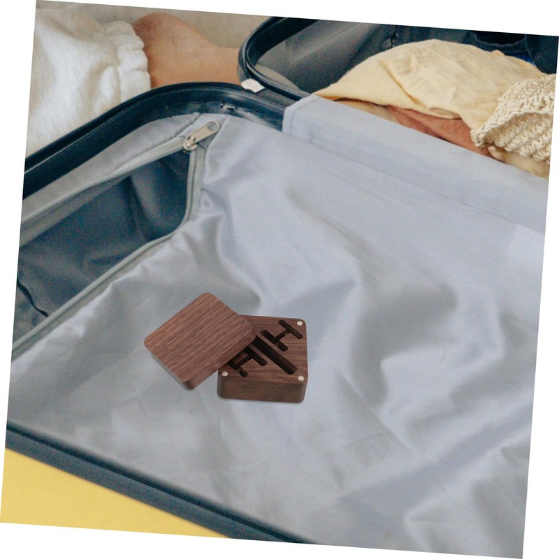 TOVINANNA Wood Cufflinks Box for Men Elegant Jewelry Organizer Travel