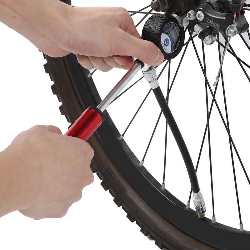 Portable Bicycle Air Pump Manual Tire Inflator 120PSI High Pressure