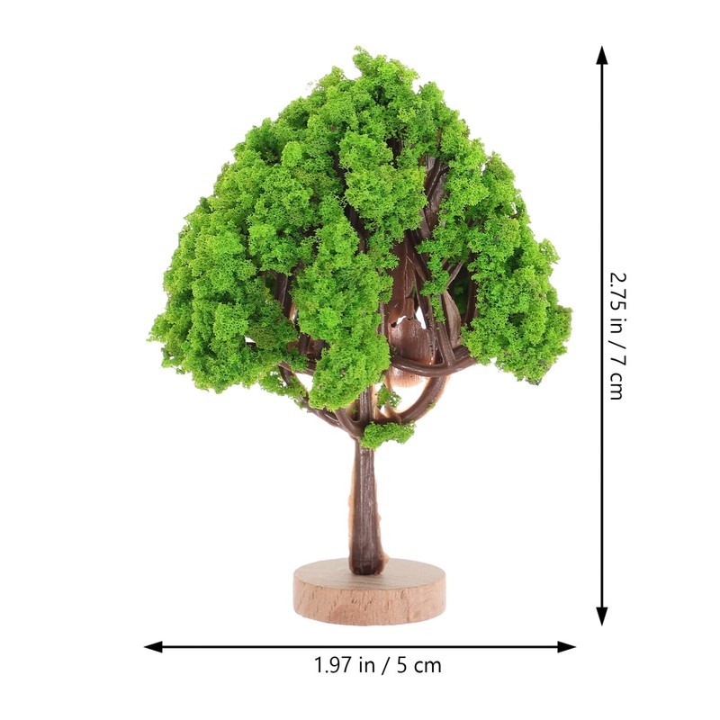 NUOBESTY 2pcs Mini Model Trees Train Scenery Miniature Trees Fake