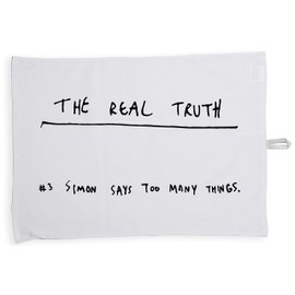 Hippowarehouse the real truth #3 simon says too many things Tea Towel Eco Printed Dish Cloth Kitchen accessory 50cmx70cm 100% Cotton