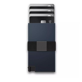 Generisch Slim Aluminium Credit Card Case with RIFD Protection, for Men and Women, Holds up to 17 Cards (Blue), blue, Minimalist