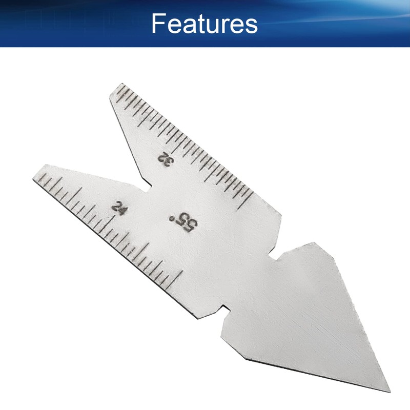 Bettomshin Center Gage 55 Degree Thread Cutting Angle Gage Stainless