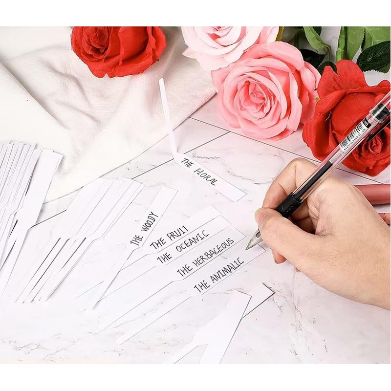 QISLOA 200 PCS Perfume Test Strips Disposable White Perfume Tester
