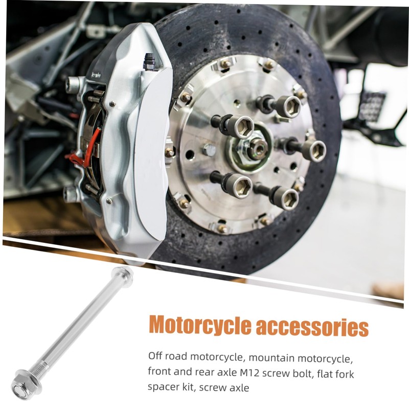 BUGUUYO Motorcycle Metal Axle Kit with Bolts Front and Rear