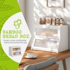 BMOSU Large Bread Box Double Layer Bamboo Bread Box for