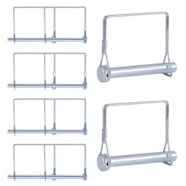 Fahibin 10 Stück Rechteck Splinte, Welle Sicherungsstift Kupplungsstift,M6*70MM, Einen Splinte Rohrklappsplinte mit Rastverschluss eckigem Bügel, Rohr Sicherungssplinte für Rohre Sicherungsstifte