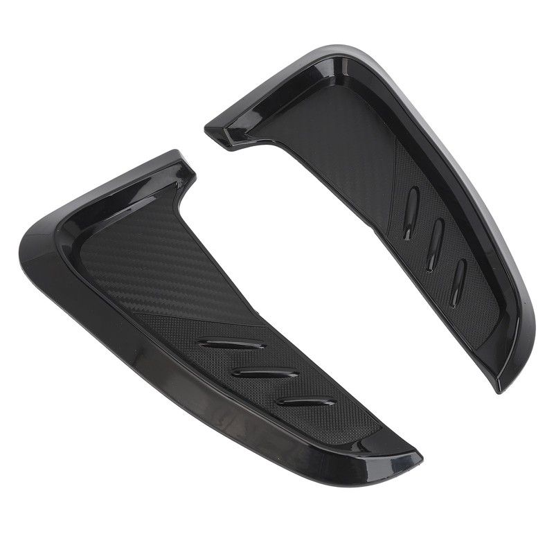 2Pcs Side Mudguard Vent Trim Left Right 20cm Glossy Black