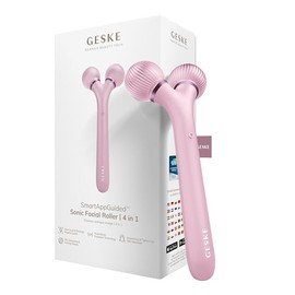 GESKE | Rodillo facial sónico SmartAppGuided™ | 4 en 1 | rodillo derma | dispositivo para la cara | rodillo derma | Rodillo facial profesional | Reafirma y define la piel del rostro