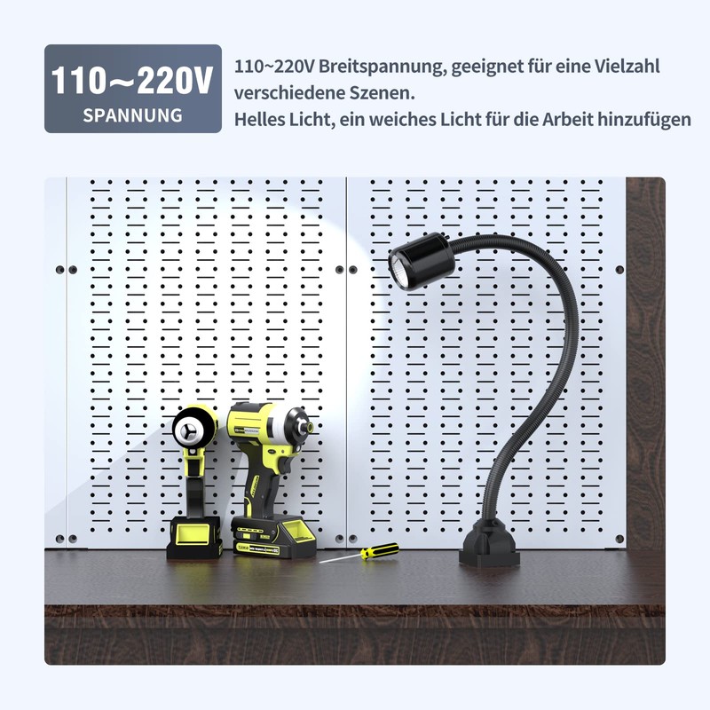 YouTeMei Flexible Gooseneck Light 8W LED Work Light with for