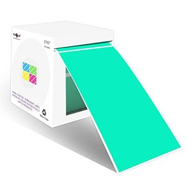 PARLAIM 3 X 5 Inch Rectangle Adhesive Color Coding Stickers,Square Aqua Inventory Stickers -250 Per Dispenser Box