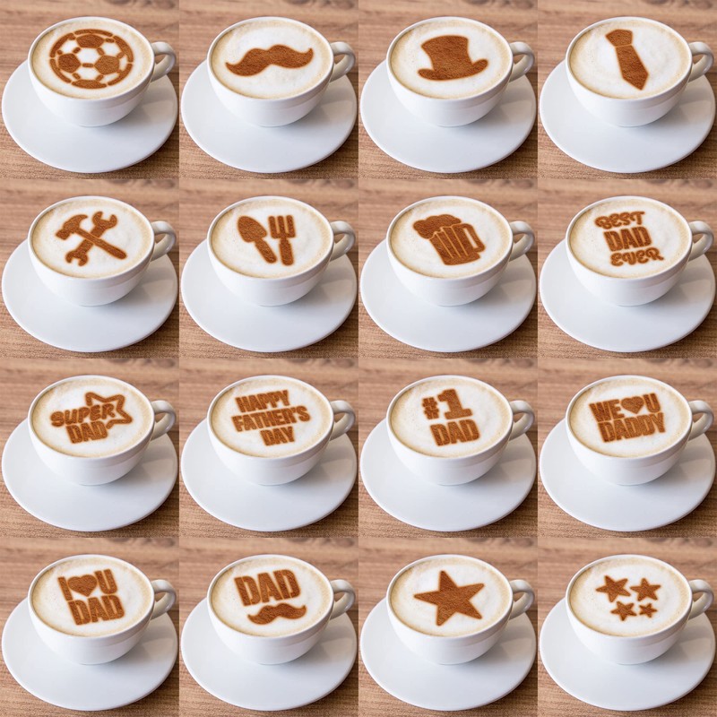 Fathers Day Coffee Stencils, Dessert Stencils, Cookie Stencils, Latte Art,