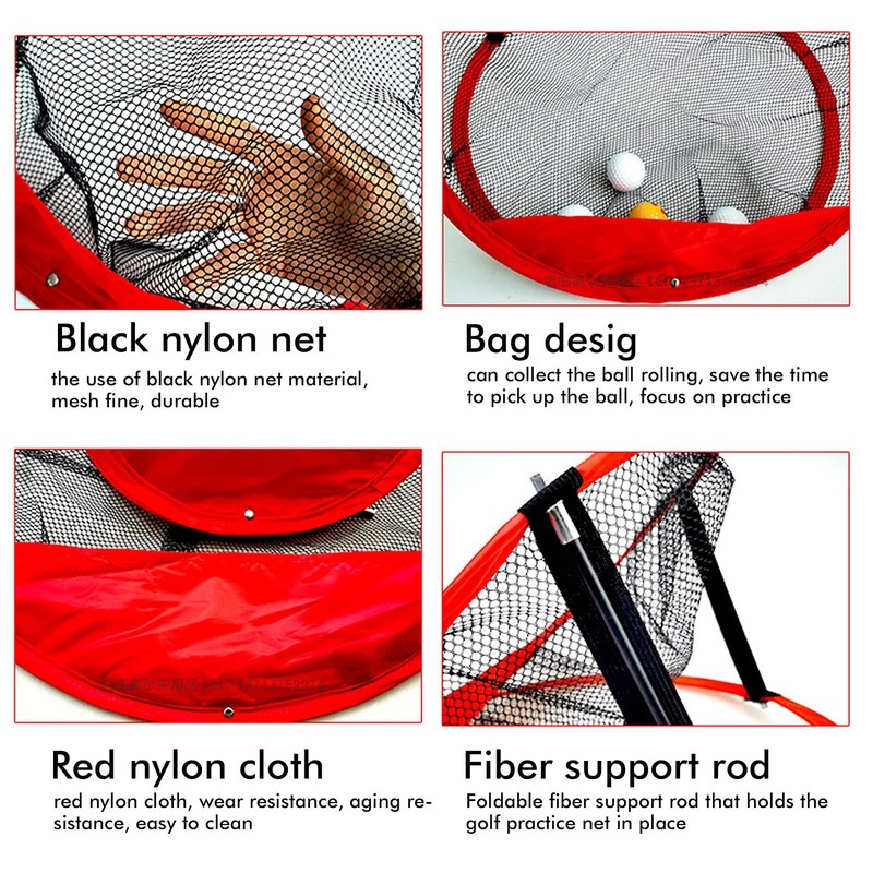 Golf Chipping Net Set, 3 in 1 Nylon Golf Chipping
