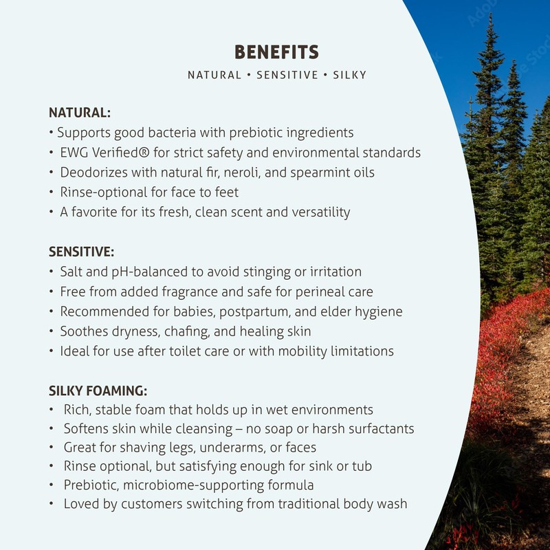 Wild & Pure EWG Verified All Natural, Plant-Based EcoBalance™ Cleanser