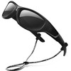 RIVBOS Kids Sunglasses Polarized Rubber UV Protection with Glasses Strap