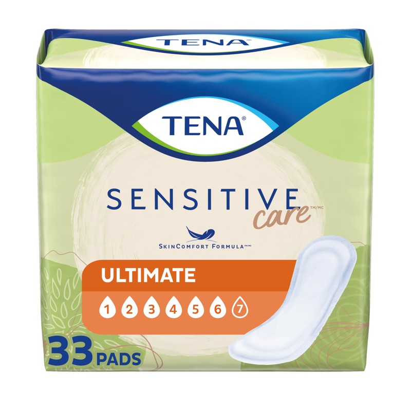 Tena Intimates Ultimate Absorbency Incontinence/Bladder Control Pad, Regular Length, 33