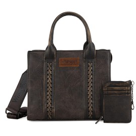 Wrangler Purses Medium Tote Bags for Women with Card Holder Wallet Satchel Top-handle Handbags,WG70-S8120ECF