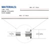 BRIOFOX Industrial Shower Curtain Rod - Rustproof Non-Slip 43-72 Inch