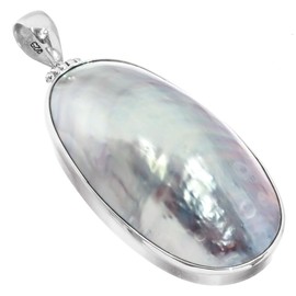 Nautilus Shell 925 Sterling Silver Pendant, 2 1/4"