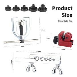 3/16 Brake Line Kit with 16 Brake Line Fittings and Tubing Bender,Double & Single Brake Line Flaring Tool Kit Car Accessories Fits for Most Hydraulic Braking Systems