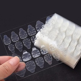 480 Pcs 20 Sheets Nail Glue Stickers Double Side for Press on Nails Stickers,Waterproof Breathable False Nail Tips Jelly Adhesive Nail Tabs Glue