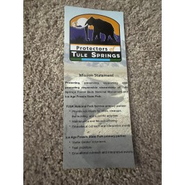 Tule Springs Fossil Beds National Monument Park Brochure Nevada New