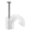 Bolsa Con 100 Grapas Para Cable Curva Blanca 6mm