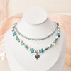 Boho Beaded Necklaces for Women Heart Pendant Necklace Bohemian Layered