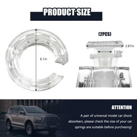 BWBWND 2 PCS Car Shock Absorber, Rubber Auto Shock Buffer Power Spring Bumper Cushion, A/B/C/D/E/F Type Auto Buffers Coil Spring Booster, Automotive Suspension Shock Absorber (B Type)