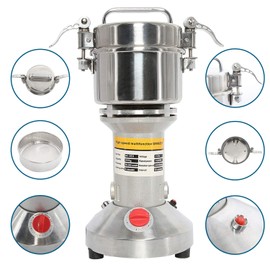 HYDDNice 350g Grain Mill Grinder High Speed 1500W 28000RPM Electric Stainless Steel Grinder Spice Herb Cereals Corn Flour Powder Machine Commercial Grade