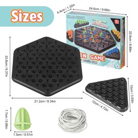 Triangle Chess, Triangle Board Game, Interactive Table Board Game, Strategy Game for Family Reunions of Children and Adults