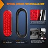 Nilight 6Inch Oval Trailer Tail Light 2PCS Red 24LED Stop
