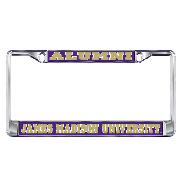 JMU James Madison Chrome Metal Alumni License Plate Tag Frame