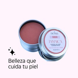 Biotiks Rubor en Polvo Compacto, para Piel Grasa y Sensible, con Avena y Betabel, FPS15 (jamaica)